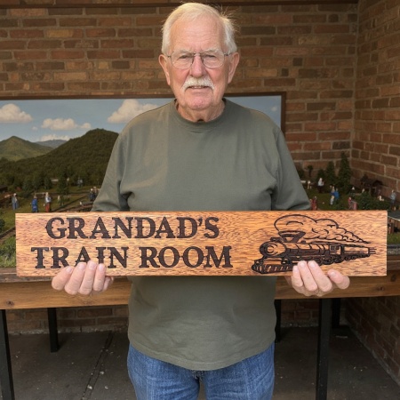 Personalised Hobby Room Sign – Engraved Hardwood Plaque