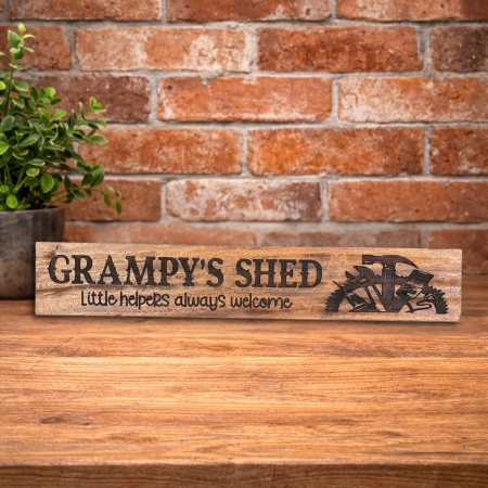Personalised Shed Sign – Custom Name Engraved