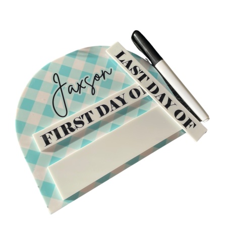 Personalised First and Last Day Board – Reusable Milestone Sign
