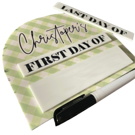 Personalised First and Last Day Board – Reusable Milestone Sign