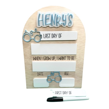 First and Last Day of School Name Board – Reusable Keepsake