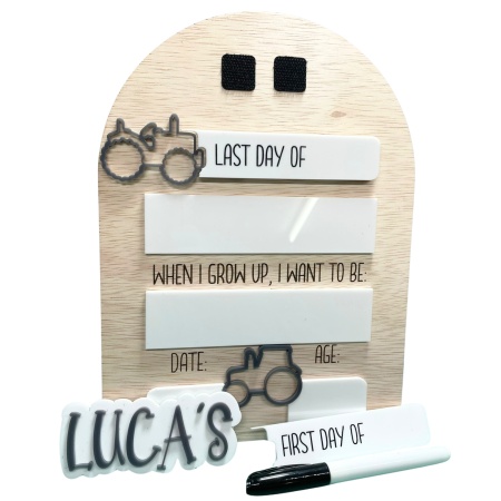 First and Last Day of School Name Board – Reusable Keepsake