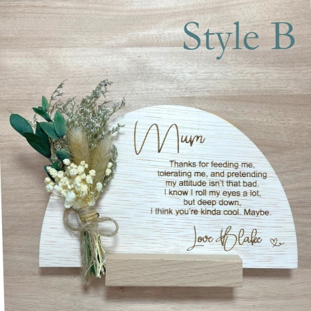 Personalised Mother’s Day Gift Bundle with Engraved Timber Keepsakes