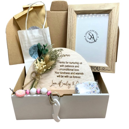 Personalised Mother’s Day Gift Bundle with Engraved Timber Keepsakes