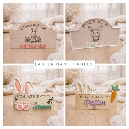 Personalised Name Panels for Easter Crate/Basket