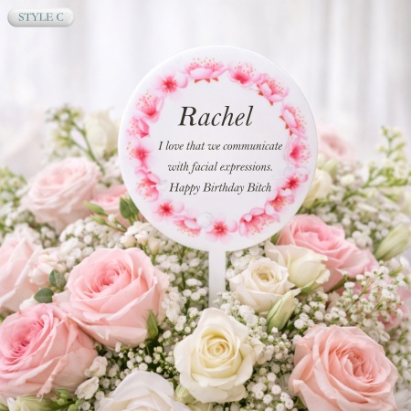 Personalised Flower Bouquet Garden Stake – Custom Best Friend Gift