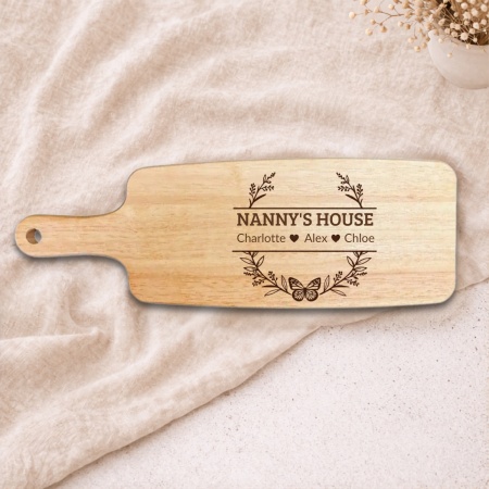 Personalised “Nanny’s House” Serving Board – Custom Engraved Gift