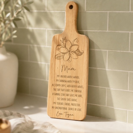 Personalised Mum Chopping Board Gift | Custom Mother, Grandma or Nanna Keepsake | Engraved Wooden Bo