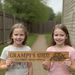 Personalised Shed Sign &ndash; Custom Name Engraved